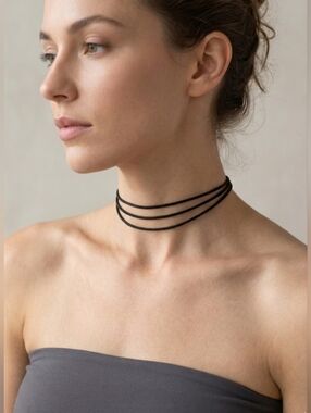 5 For $25✨️ Womens Layered Necklace Chocker Strapy Y2k 90s 2000s Style Jewlery